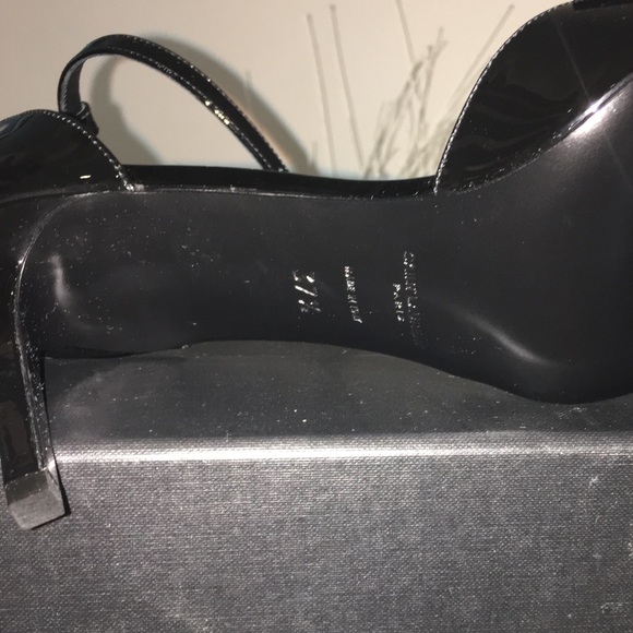 New Saint Laurent Jane 80 Patent Bow Sandals - Picture 7 of 8